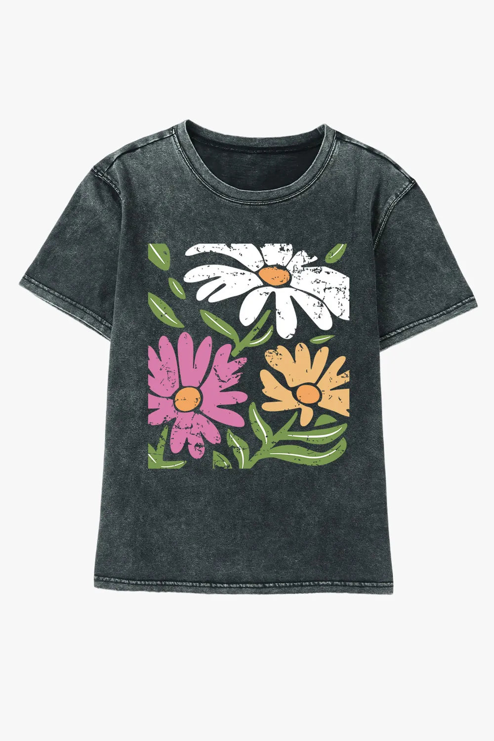 Flower Graphic Round Neck Short Sleeve T-Shirt – Trendsi | ClozArt