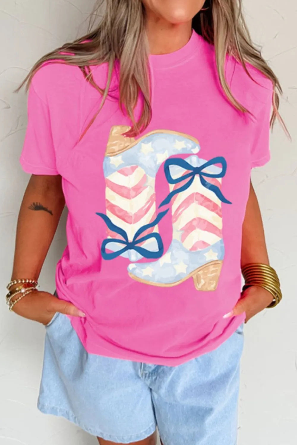 Graphic Round Neck Short Sleeve T-Shirt – Trendsi | ClozArt