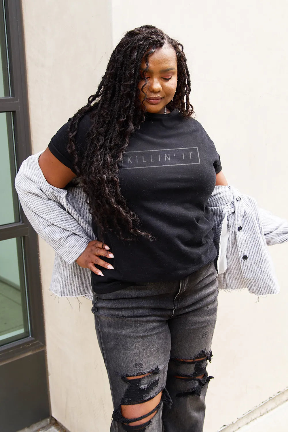 Simply Love Full Size KILLIN'IT Short Sleeve T-Shirt – Trendsi | ClozArt