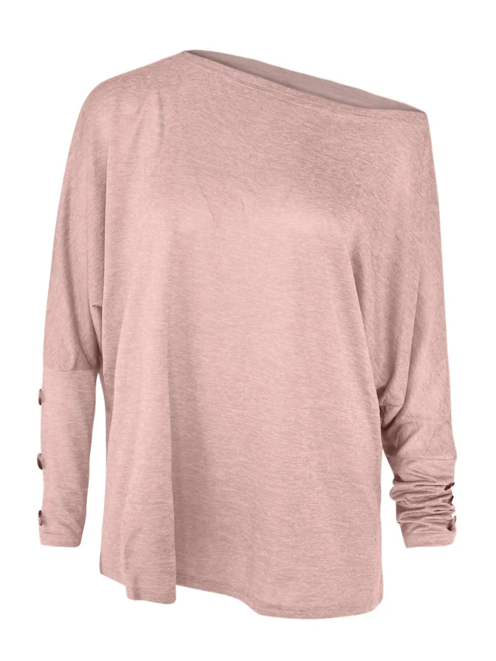 One Shoulder Long Sleeve T-Shirt – Trendsi | ClozArt