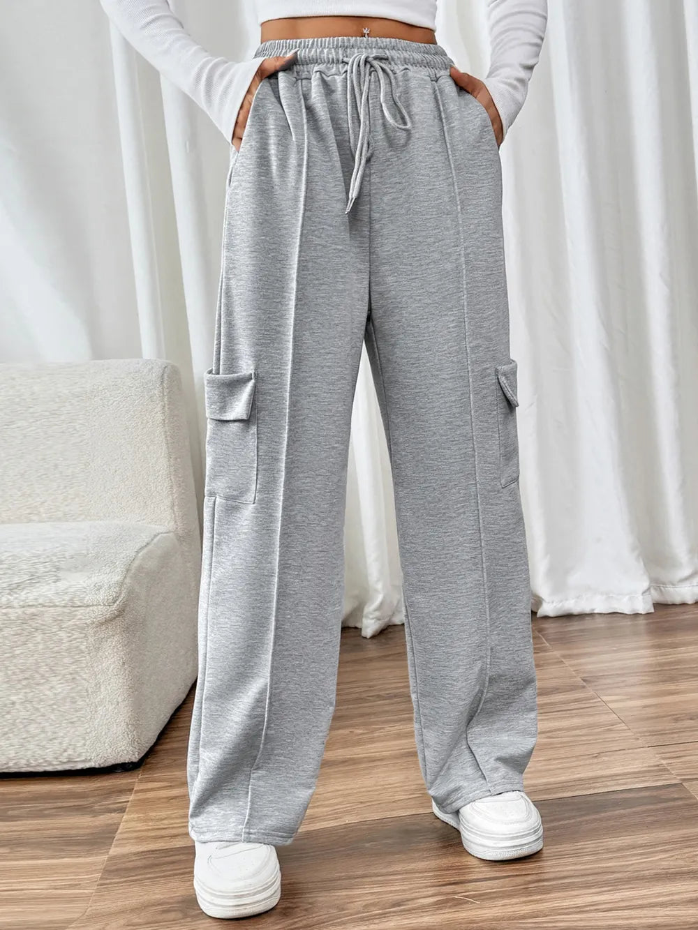Perfee Drawstring Wide Leg Pants with Pockets – Trendsi | ClozArt
