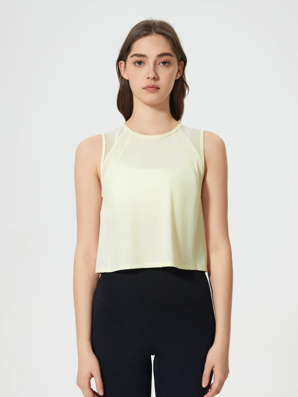 Millennia Round Neck Cropped Active Tank – Trendsi | ClozArt
