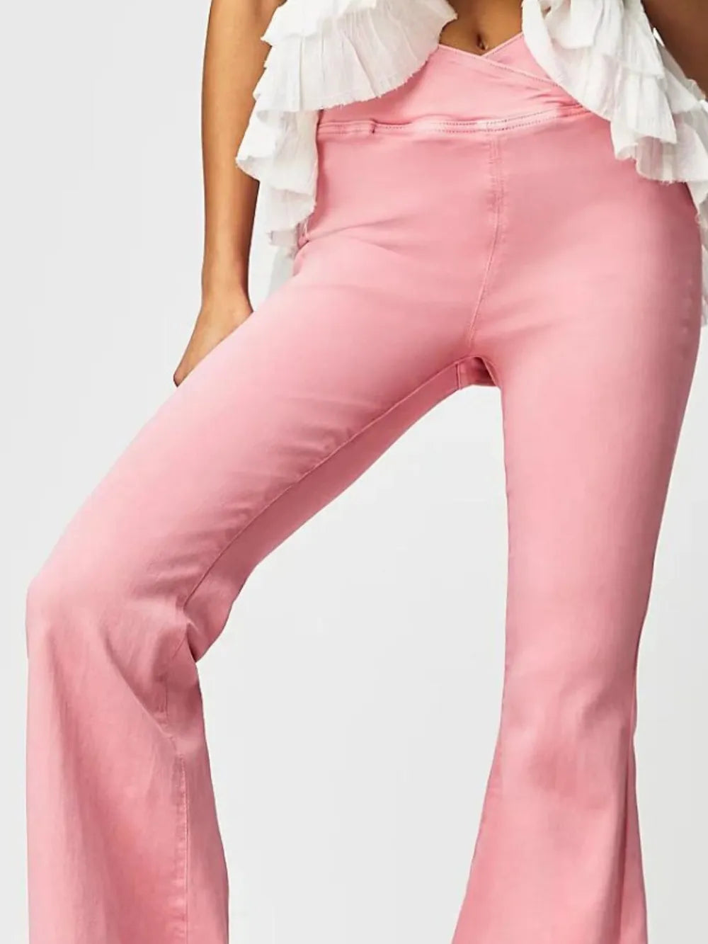 Asymmetric Waist Flare Jeans – Trendsi | ClozArt