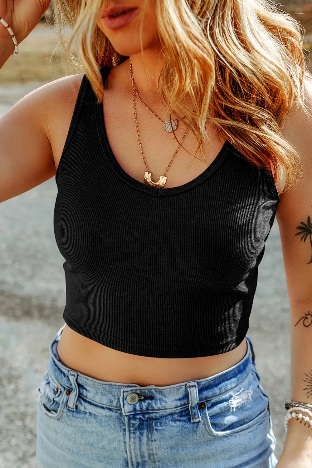Scoop Neck Wide Strap Tank – Trendsi | ClozArt