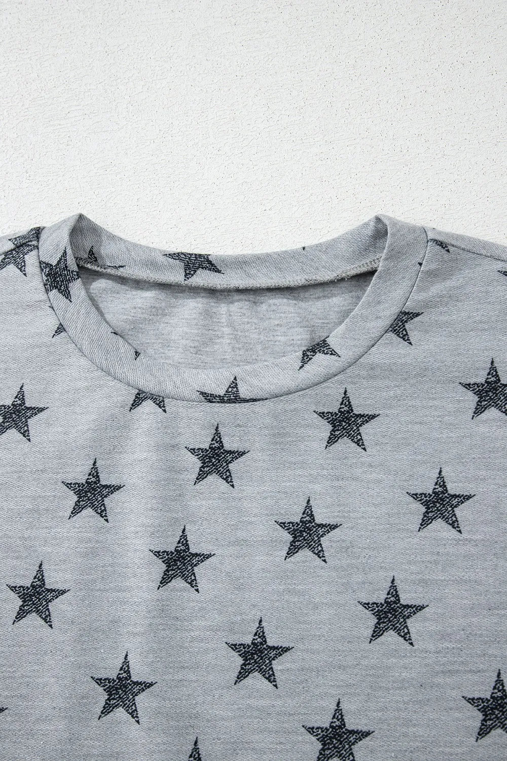 Star Print Tiered Ruffled Sleeve Crew Neck T Shirt – Trendsi | ClozArt