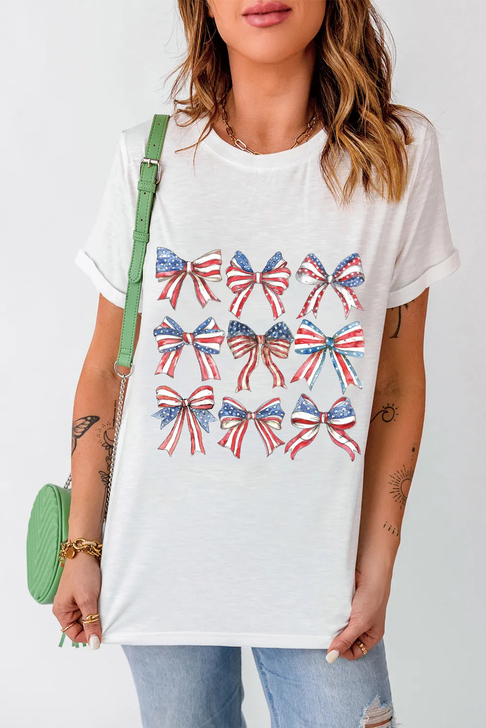 Bow Graphic Round Neck Short Sleeve T-Shirt – Trendsi | ClozArt