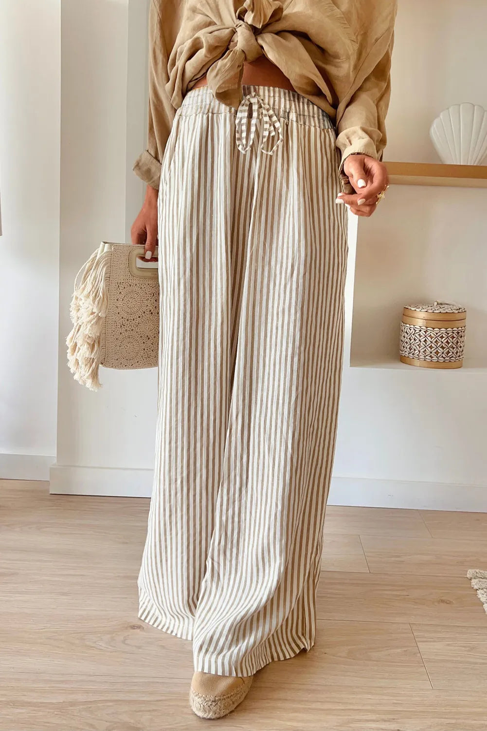 Pocketed Striped Wide Leg Pants – Trendsi | ClozArt