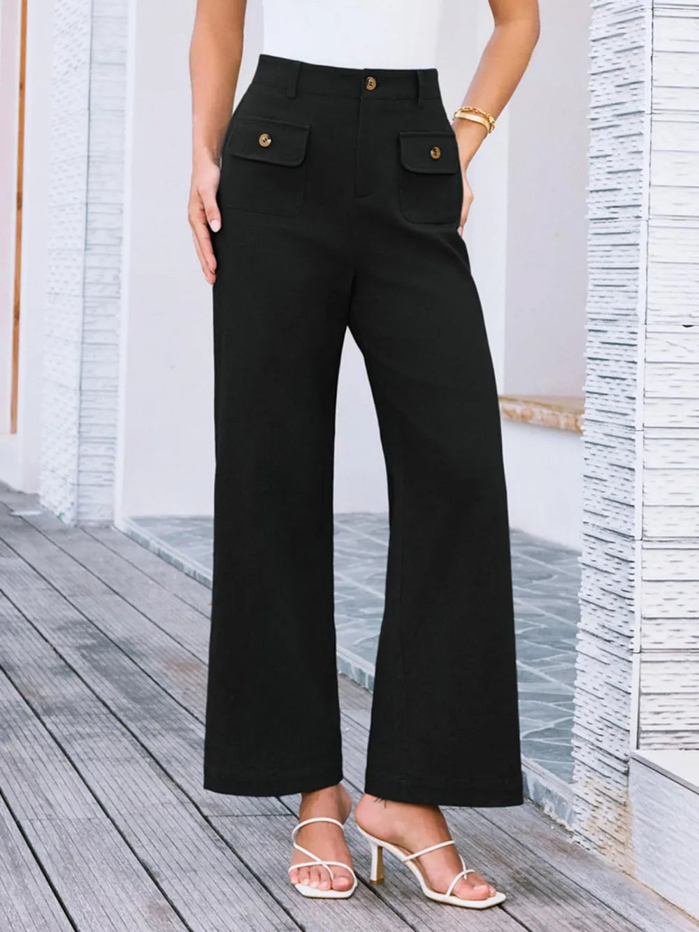 High Waist Wide Leg Pants – Trendsi | ClozArt