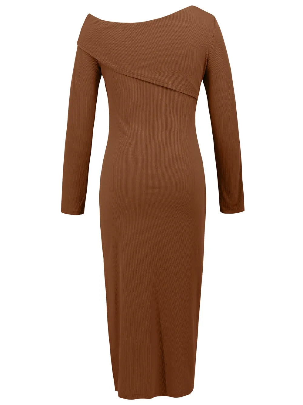 Slit One Shoulder Long Sleeve Dress – Trendsi | ClozArt