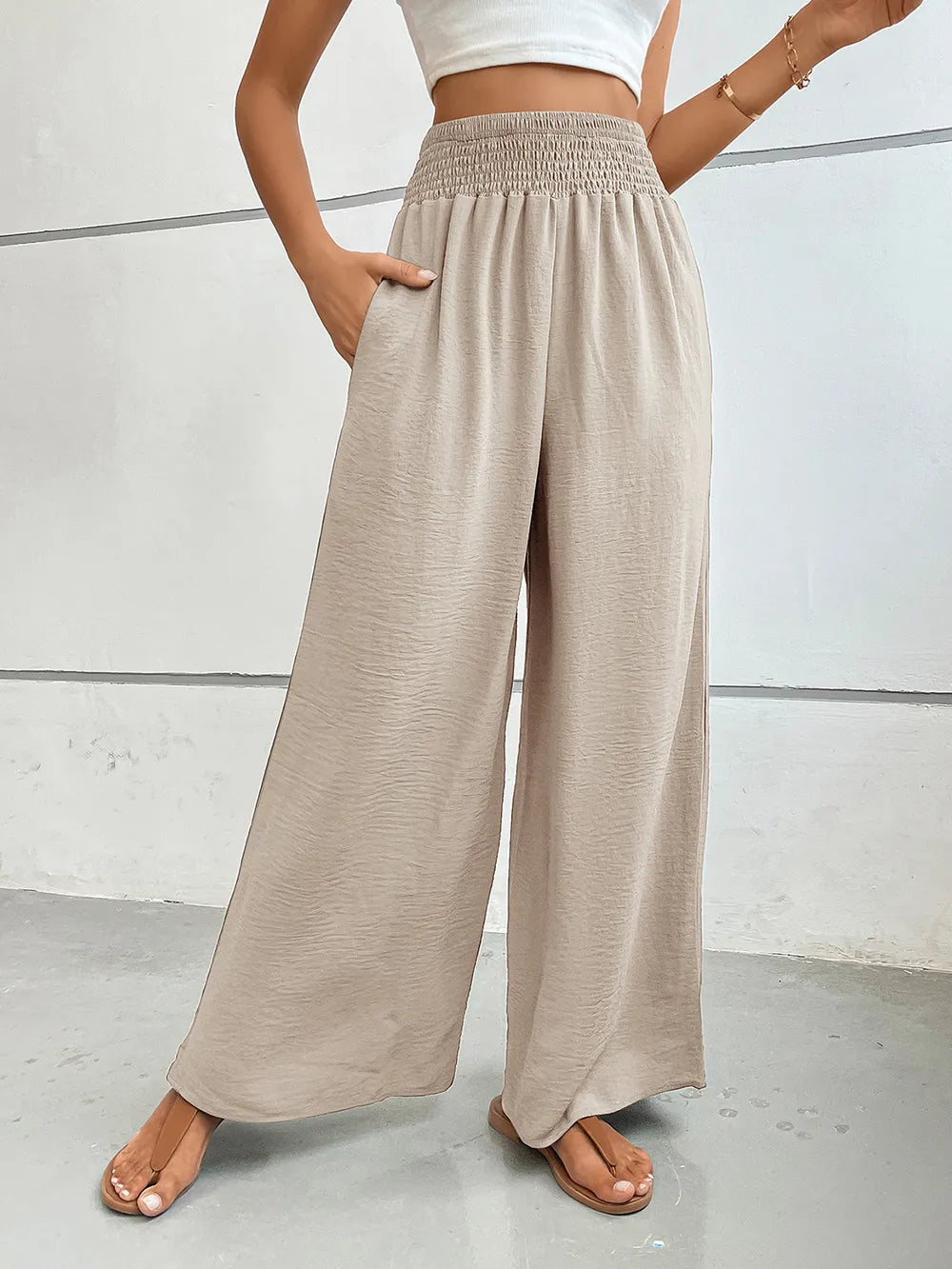 Perfee Wide Leg Pants with Pockets – Trendsi | ClozArt