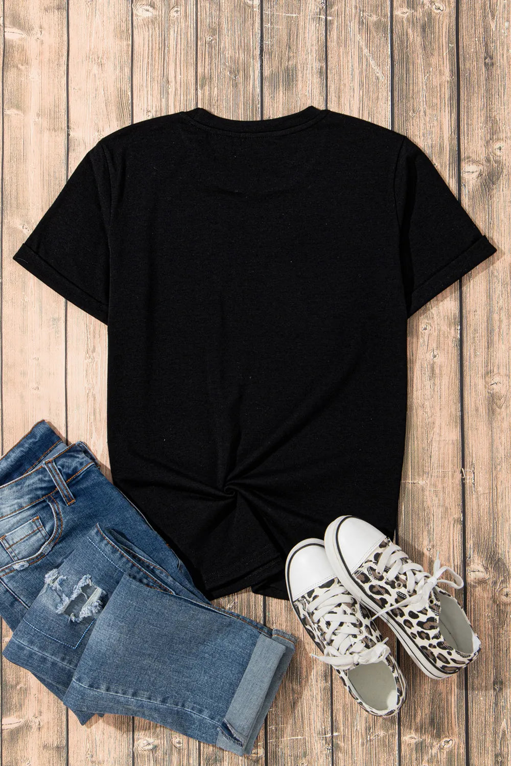 Rhinestone Smiley Round Neck Short Sleeve T-Shirt – Trendsi | ClozArt