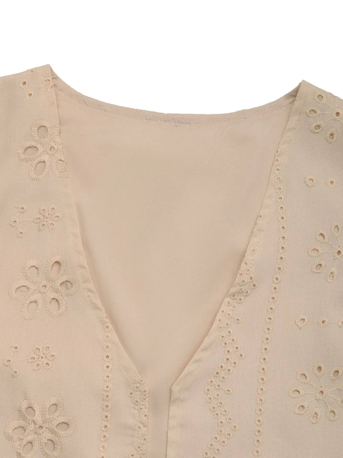 Eyelet Open Front Vest – Trendsi | ClozArt
