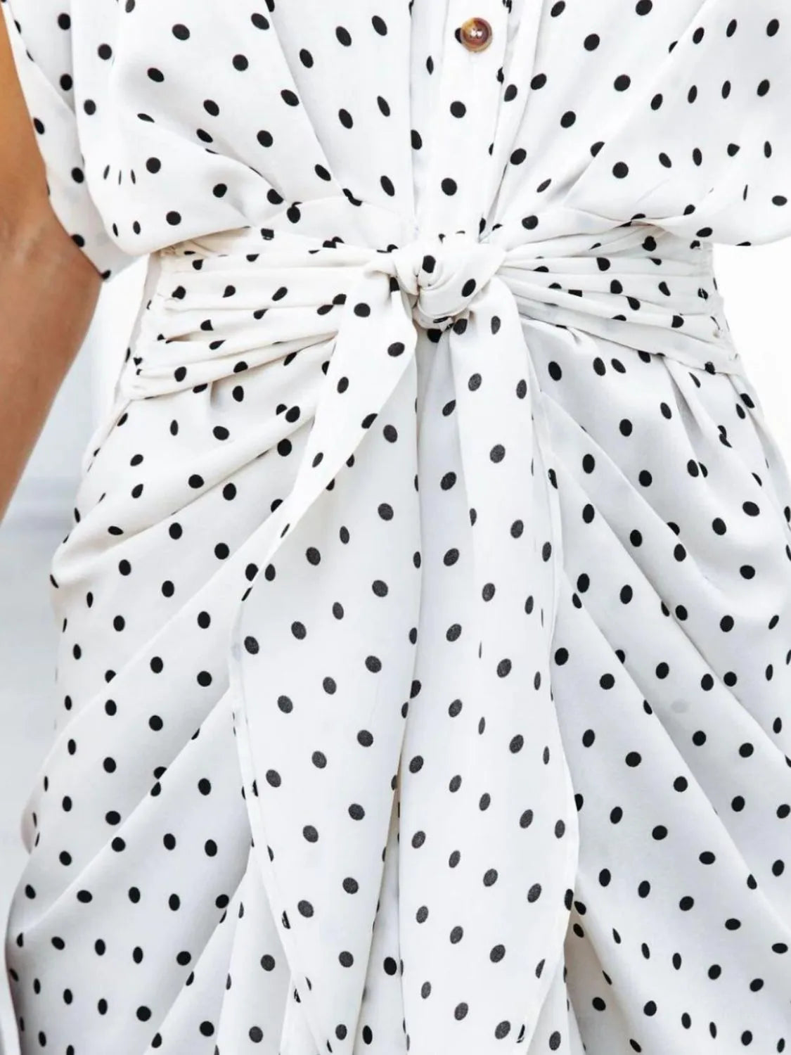Polka Dot Short Sleeve Midi Dress – Trendsi | ClozArt