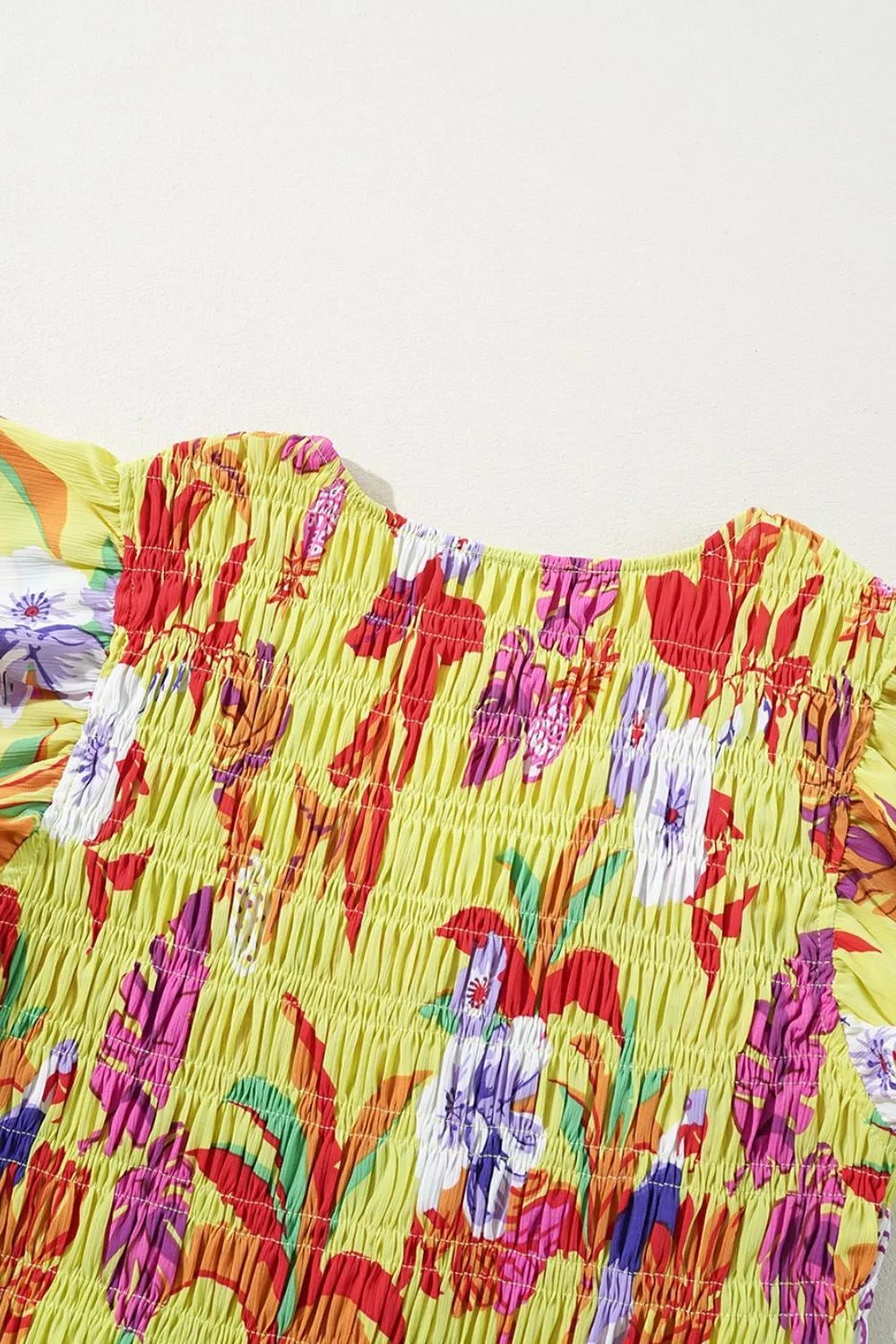 Cheetah Plant Print Shirred Button V Neck Maxi Dress – Trendsi | ClozArt