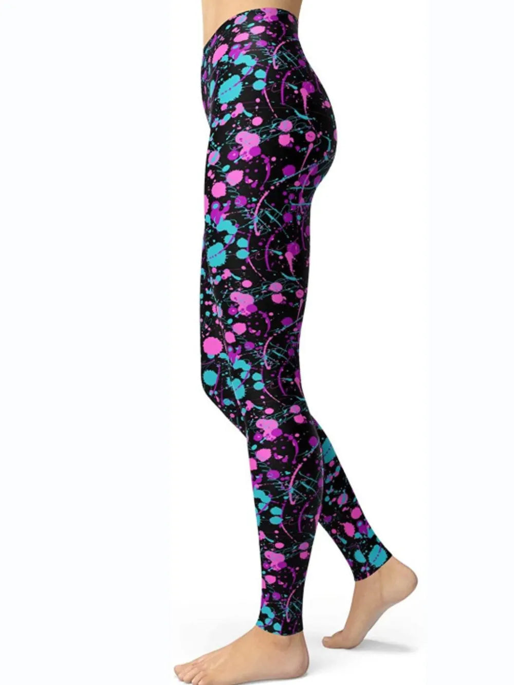 Abstract Print High Waist Active Leggings – Trendsi | ClozArt