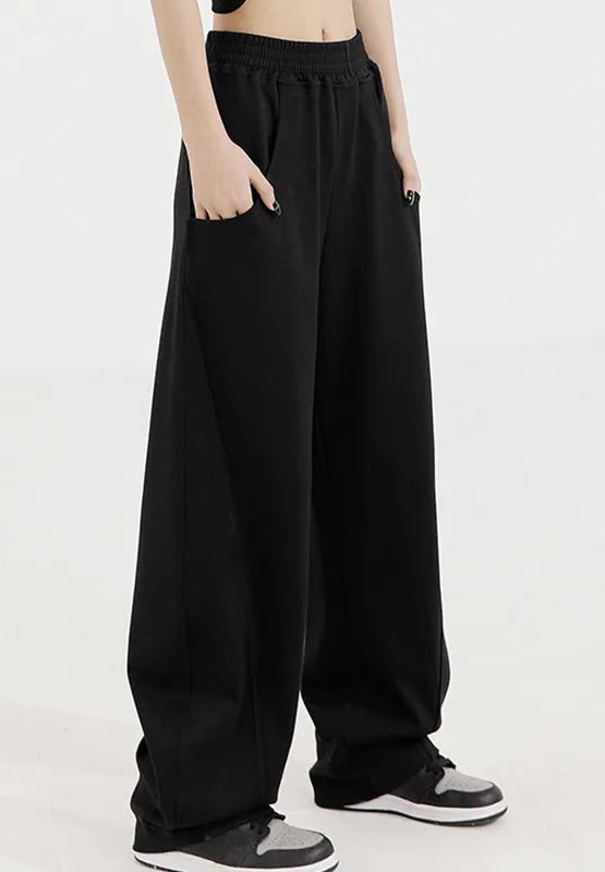 Elastic Waist Sweatpants with Pockets – Trendsi | ClozArt