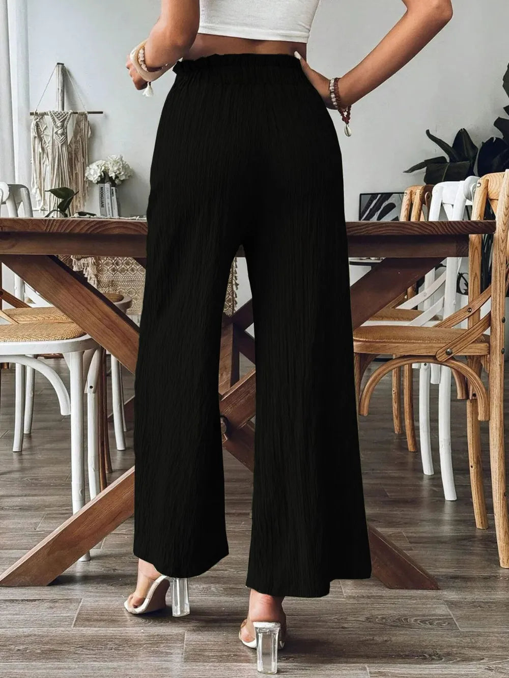 Pocketed Elastic Waist Wide Leg Pants – Trendsi | ClozArt