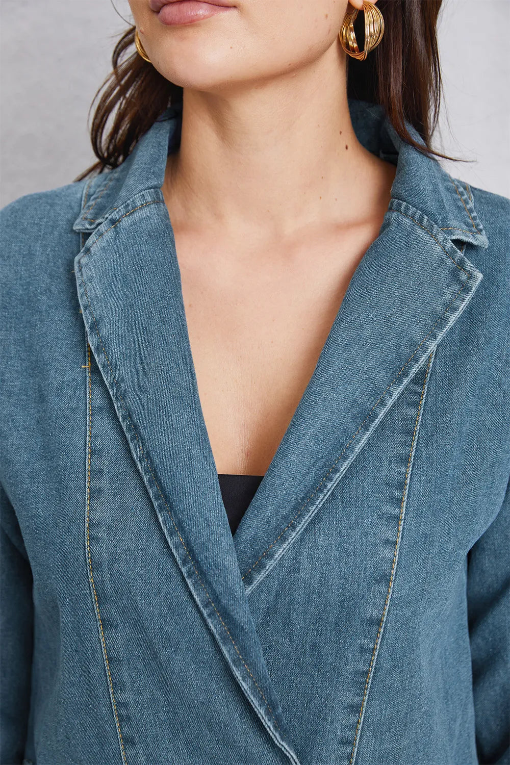 Pocketed Button Up Denim Jacket – Trendsi | ClozArt