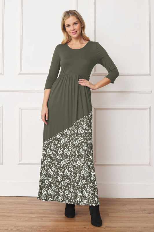 Asymmetrical Leopard Accent Maxi Dress – EG fashion | ClozArt