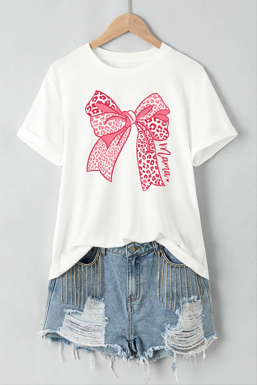 Bow Graphic Round Neck Short Sleeve T-Shirt – Trendsi | ClozArt