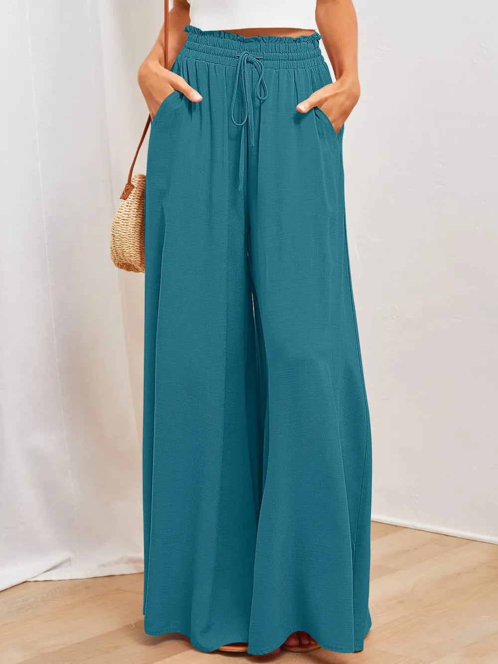 Wide Leg Pants with Pockets – Trendsi | ClozArt