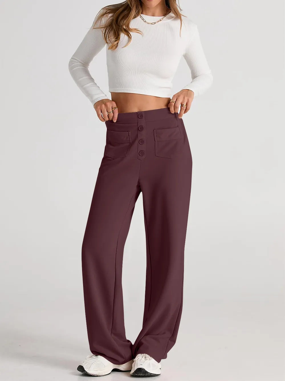 High Waist Wide Leg Pants – Trendsi | ClozArt