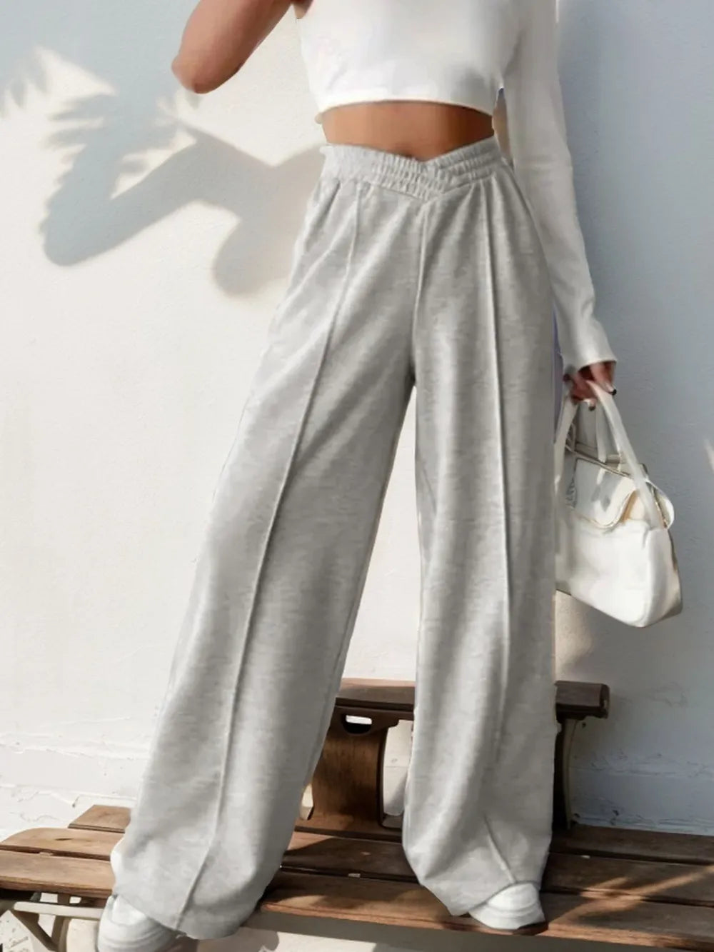 Perfee Elastic Waist Wide Leg Pants – Trendsi | ClozArt