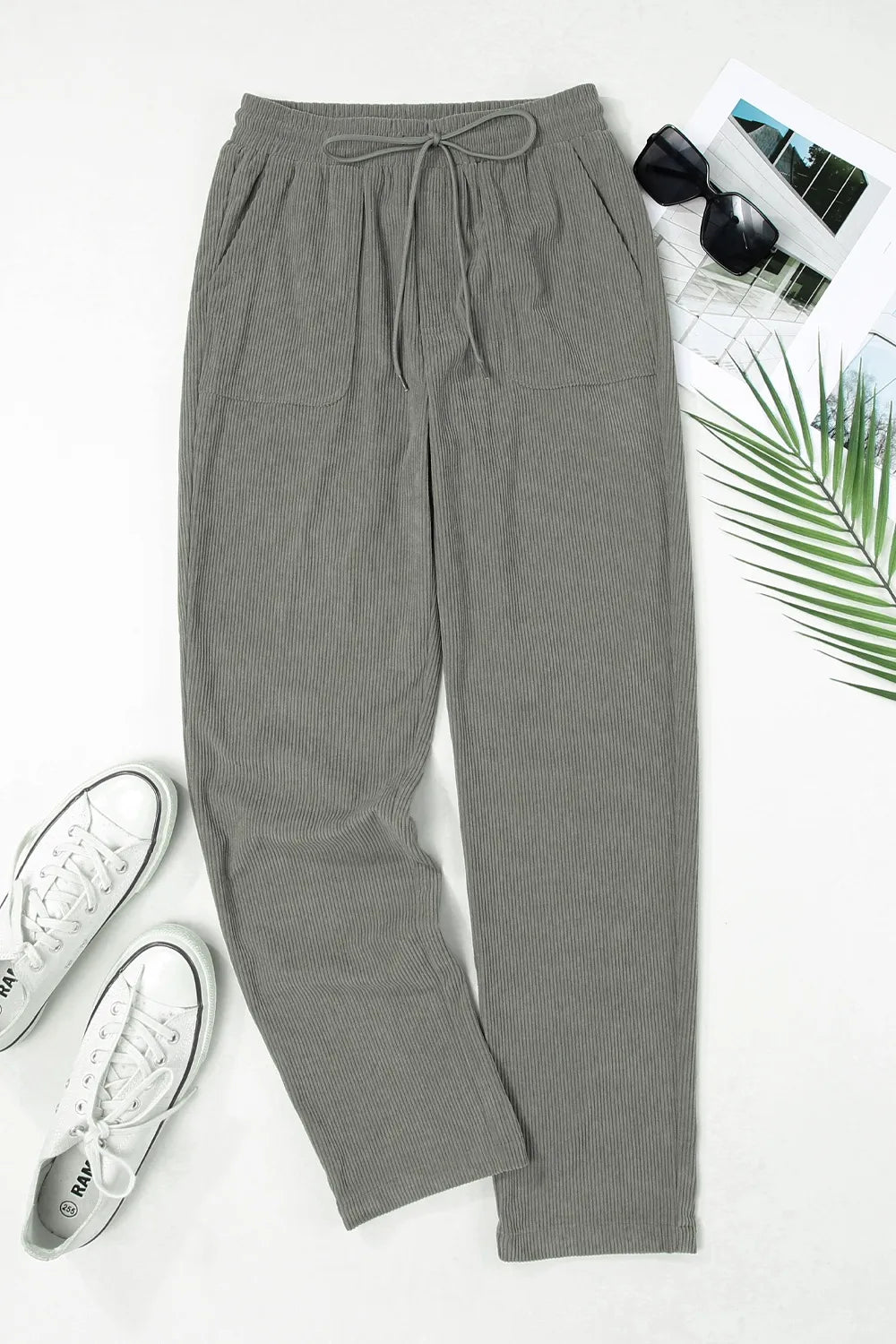 Drawstring Straight Pants with Pockets – Trendsi | ClozArt