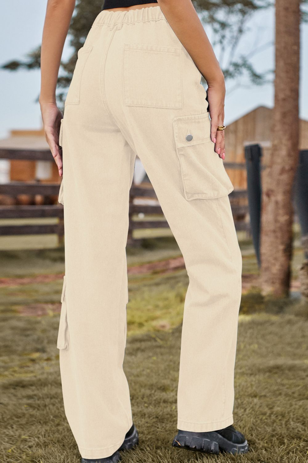 Loose Fit Long Jeans with Pockets – Trendsi | ClozArt