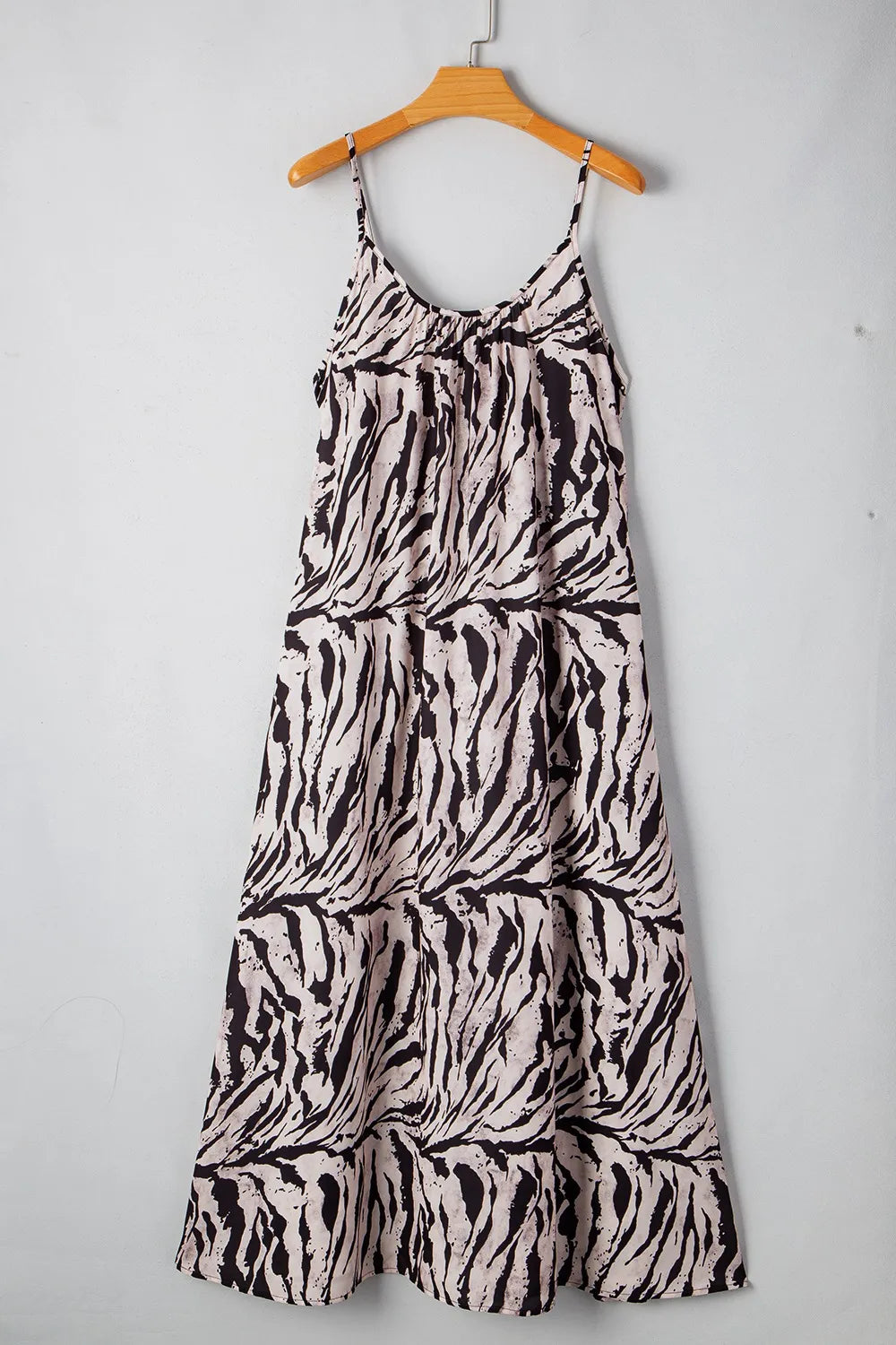 Abstract Print Tie Back Maxi Cami Dress – Trendsi | ClozArt