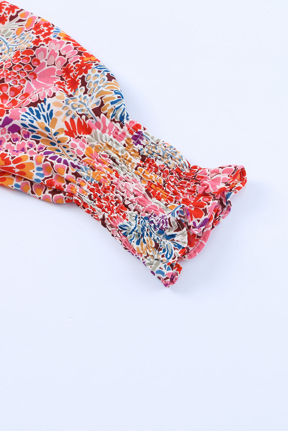Floral Print Long Puff Sleeve Blouse – Trendsi | ClozArt