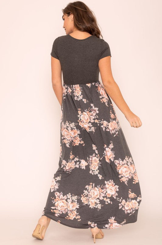 Short Sleeve Floral Maxi Dress – EG fashion | ClozArt