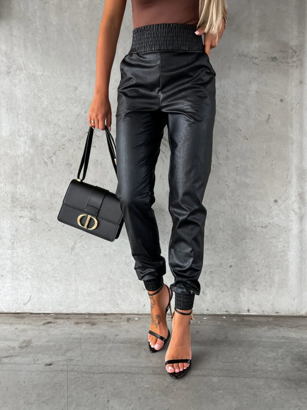 Smocked High Waist Pants with Pockets – Trendsi | ClozArt