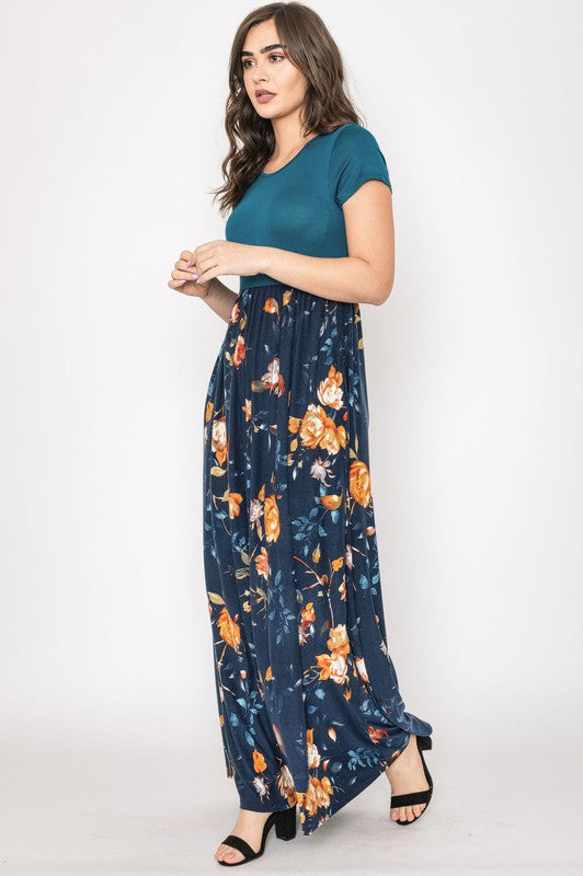 Short Sleeve Floral Maxi Dress – EG fashion | ClozArt