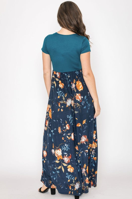 Short Sleeve Floral Maxi Dress – EG fashion | ClozArt
