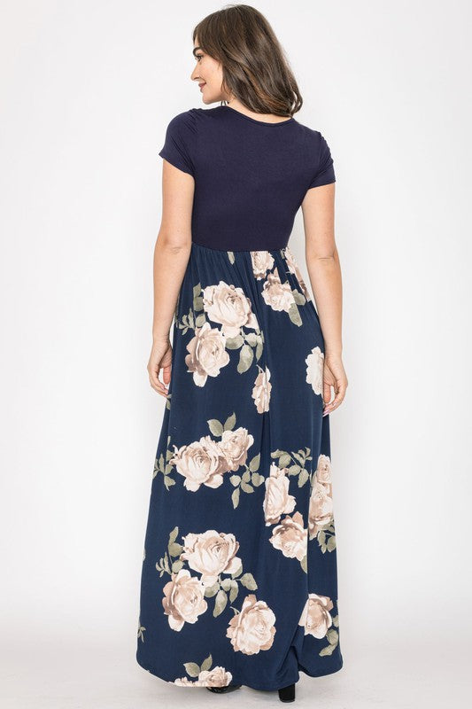 Short Sleeve Floral Maxi Dress – EG fashion | ClozArt
