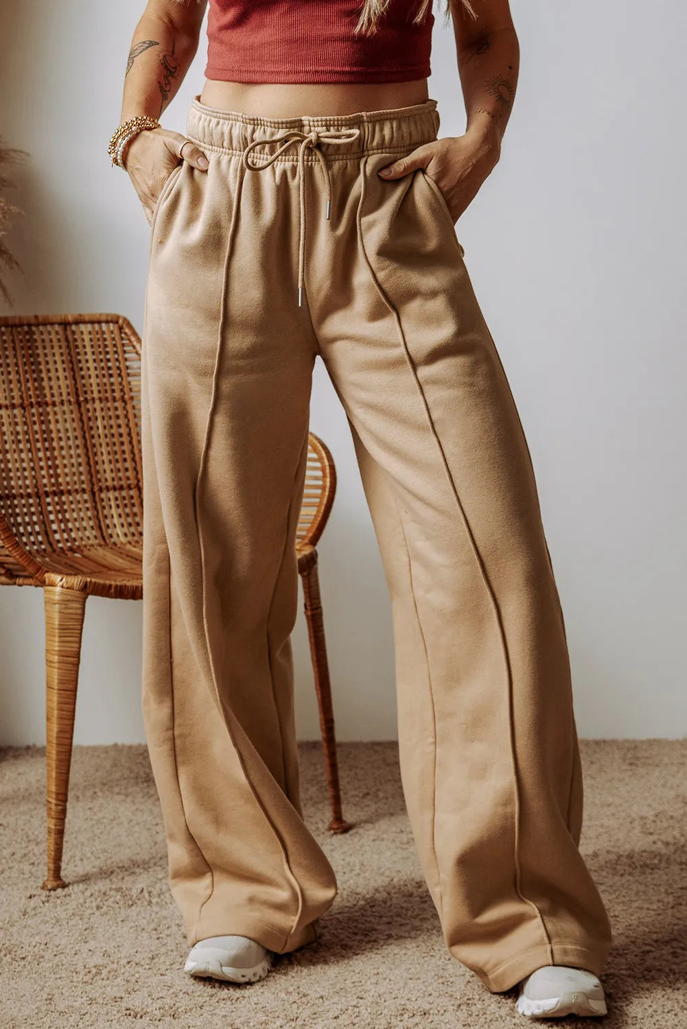 Drawstring Wide Leg Pants with Pockets – Trendsi | ClozArt