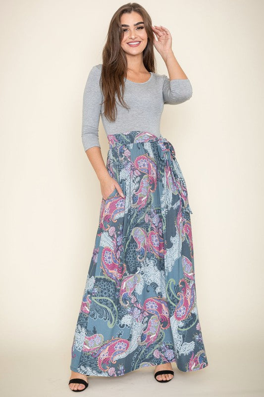 Plus Sash Maxi Dress With Pockets – EG fashion | ClozArt