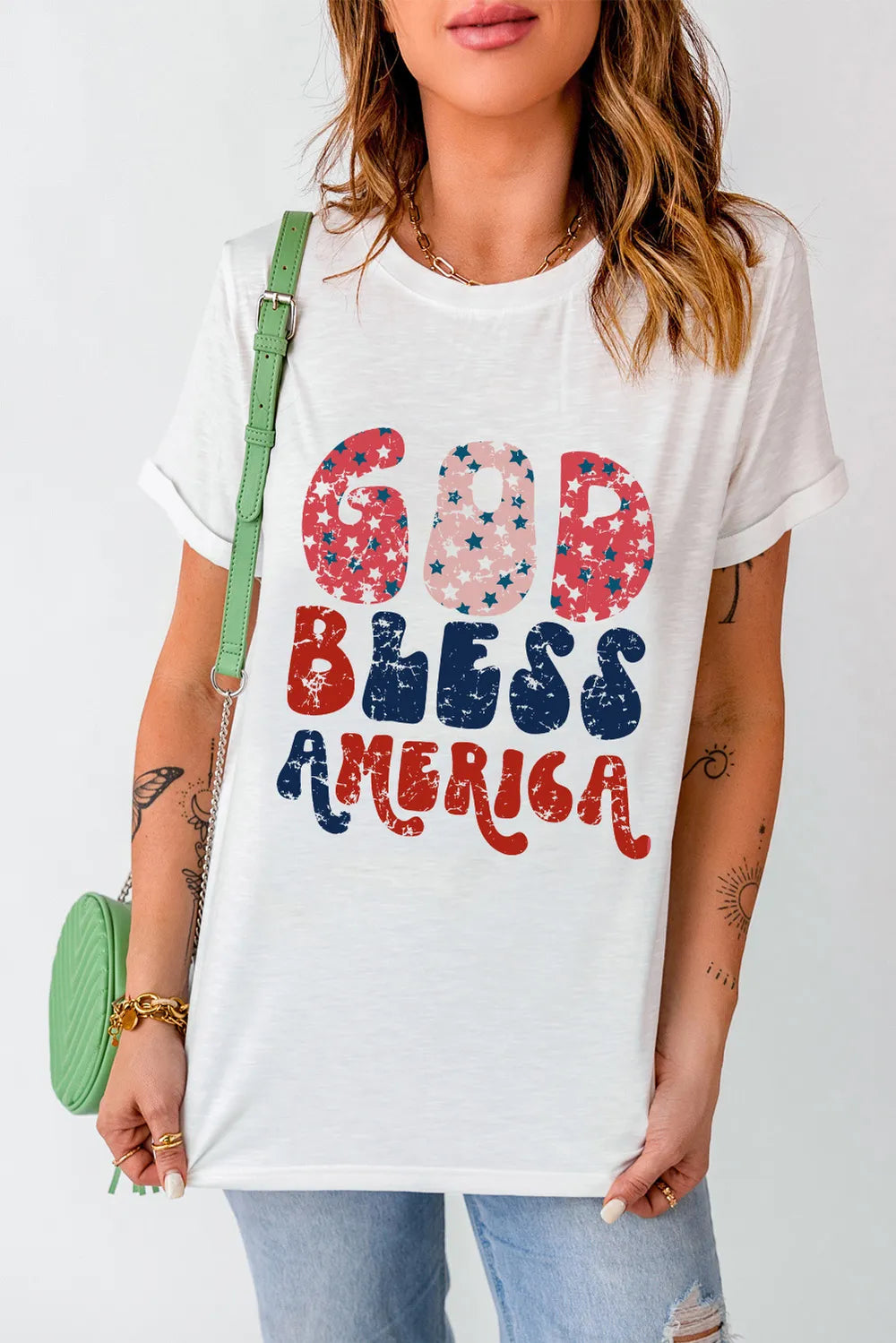 Letter Graphic Round Neck Short Sleeve T-Shirt – Trendsi | ClozArt