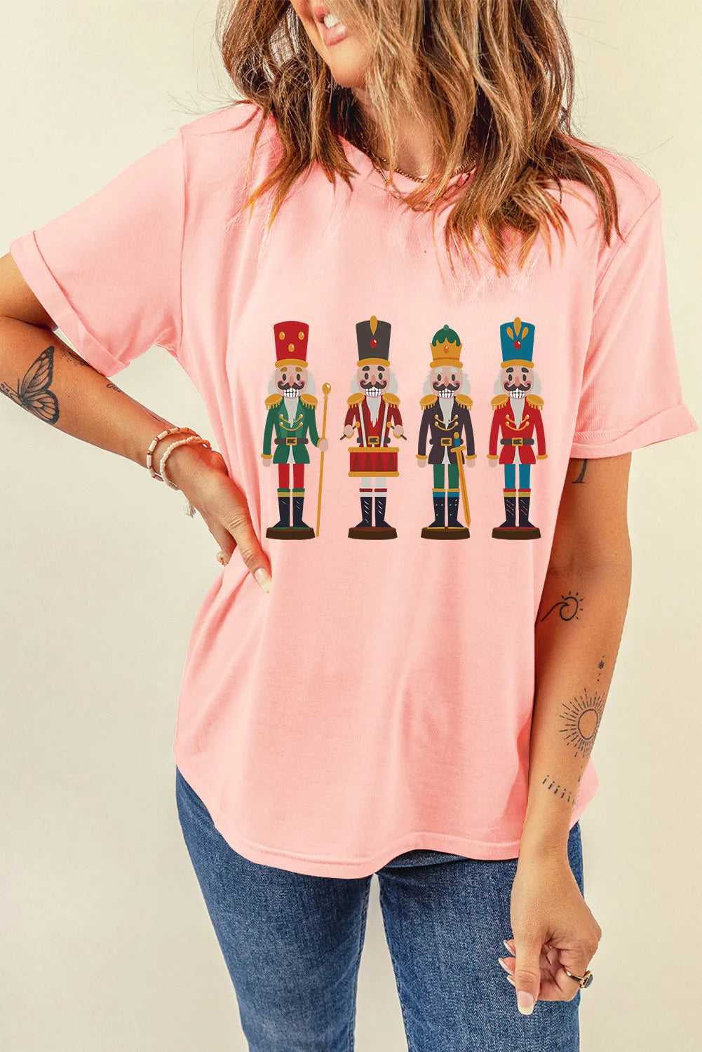 Nutcracker Round Neck Short Sleeve T-Shirt – Trendsi | ClozArt