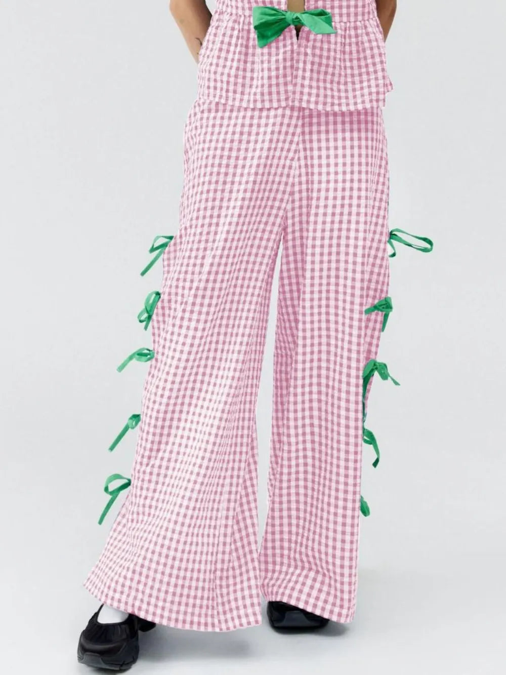 Side Tied Plaid Pants – Trendsi | ClozArt