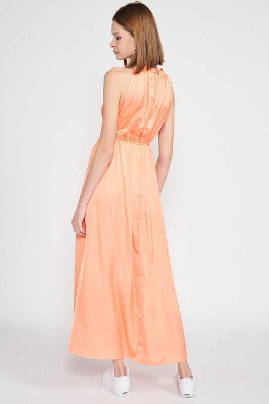 SLEEVELESS MAXI DRESS WITH CUTOUT – Emory Park | ClozArt