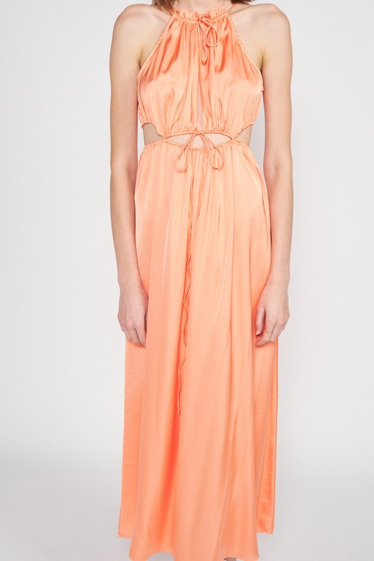 SLEEVELESS MAXI DRESS WITH CUTOUT – Emory Park | ClozArt