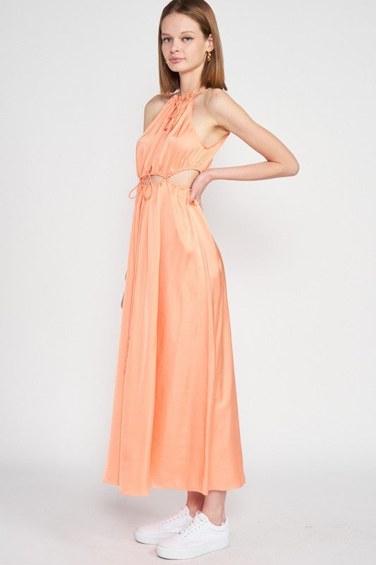 SLEEVELESS MAXI DRESS WITH CUTOUT – Emory Park | ClozArt