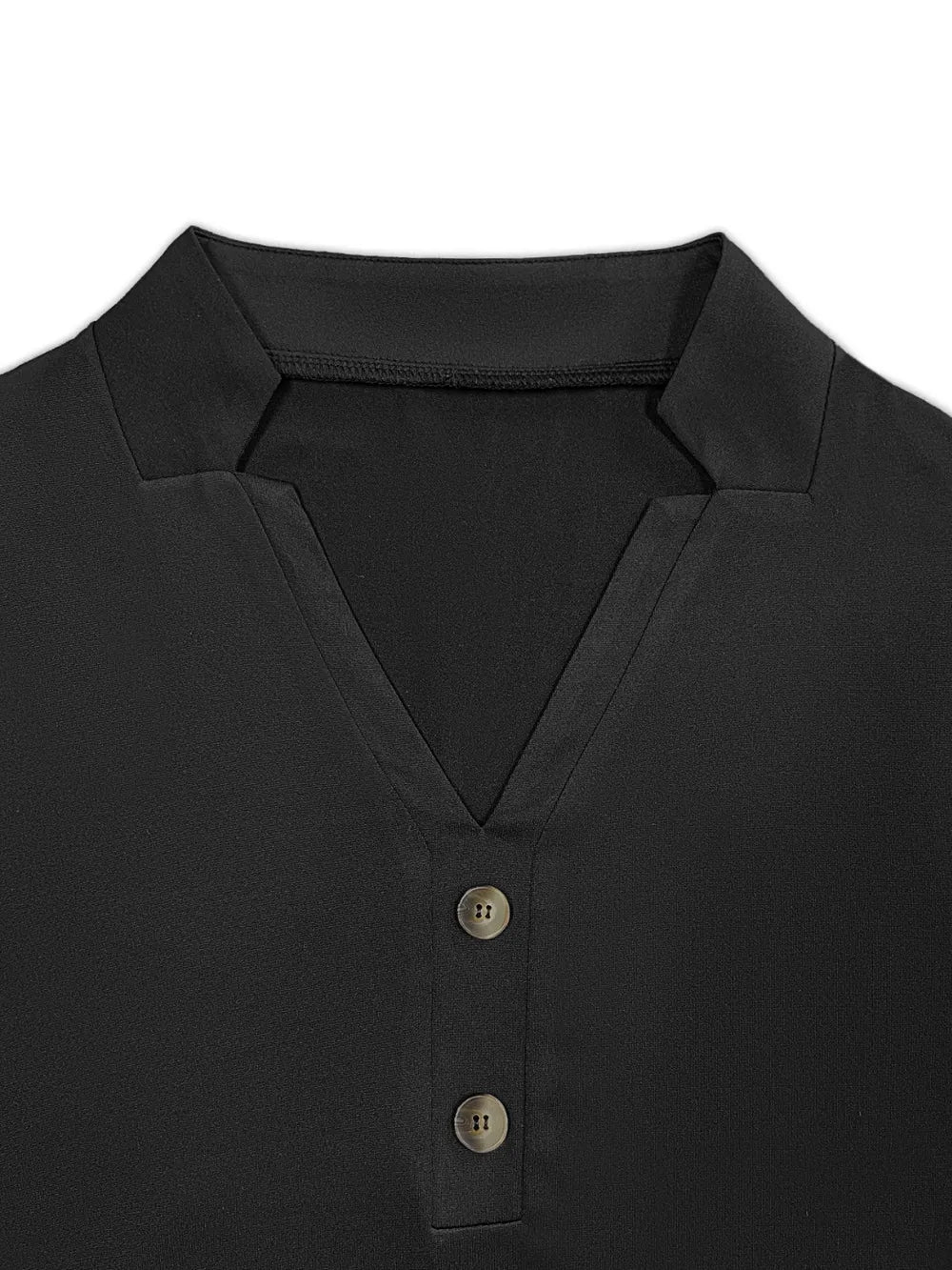 Decorative Button Notched Long Sleeve T-Shirt – Trendsi | ClozArt