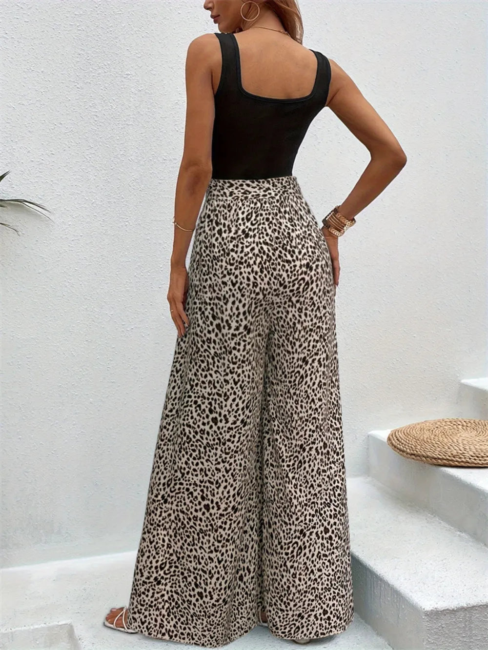 Leopard Wide Leg Pants – Trendsi | ClozArt