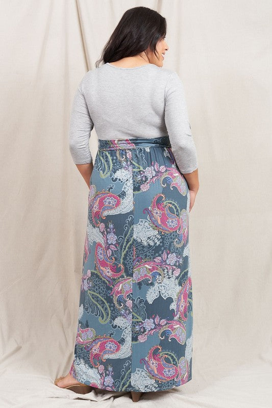 Plus Sash Maxi Dress With Pockets – EG fashion | ClozArt
