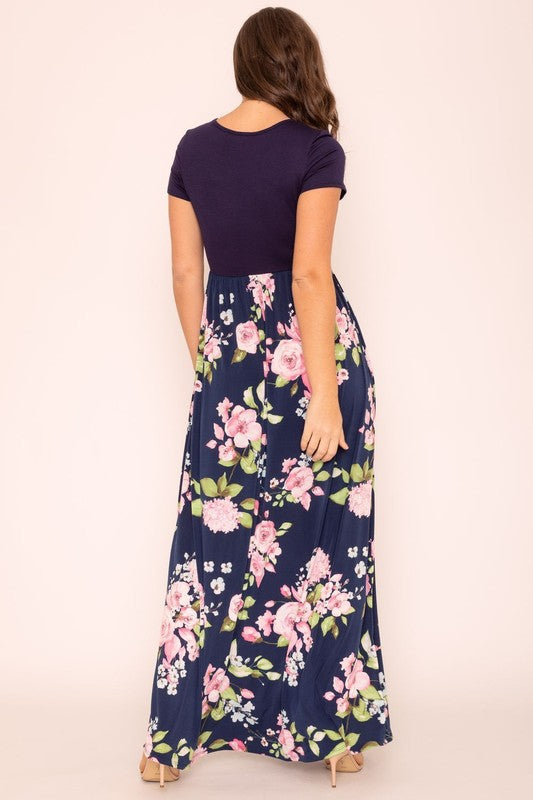 Short Sleeve Floral Maxi Dress – EG fashion | ClozArt