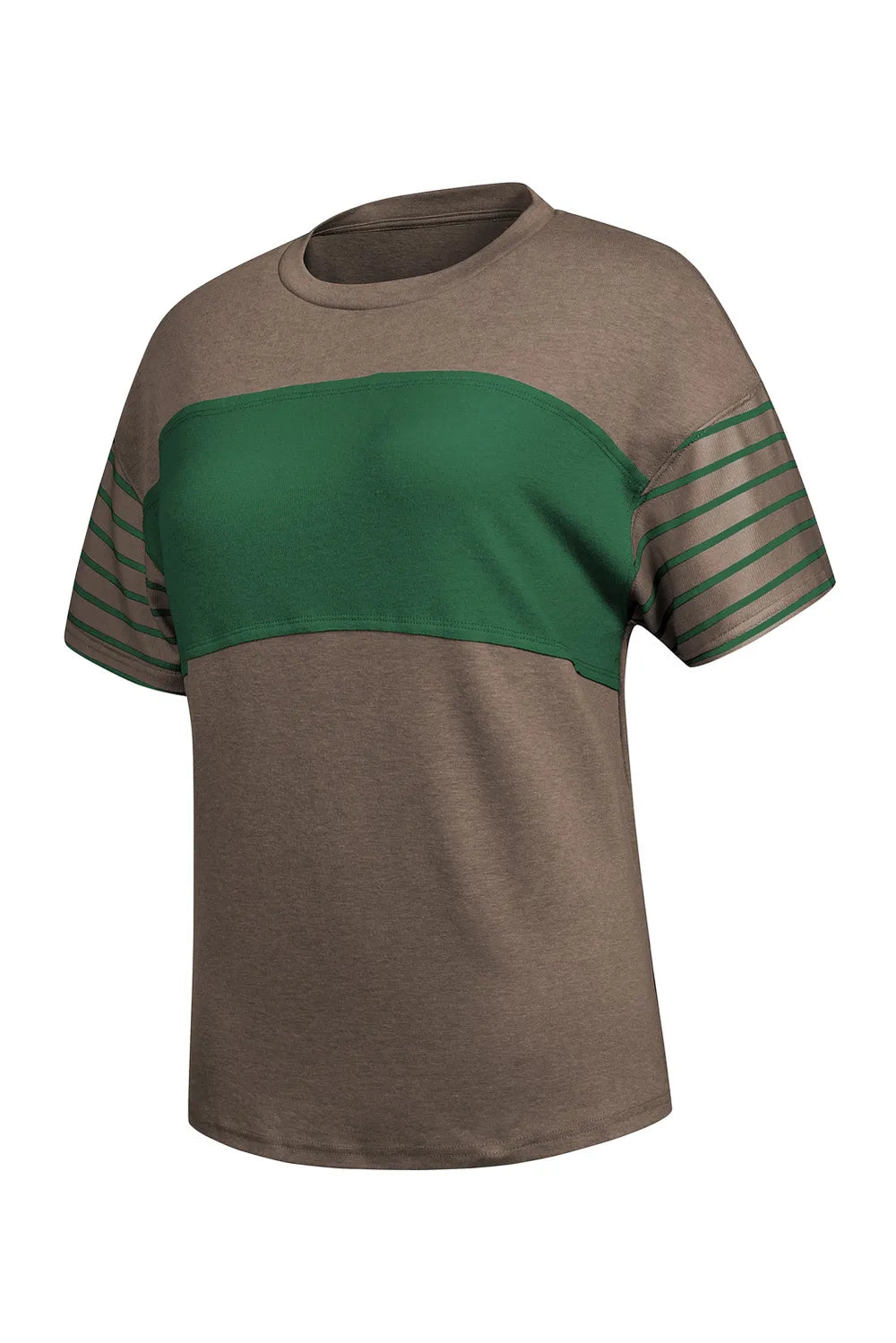 Striped Round Neck Short Sleeve T-Shirt – Trendsi | ClozArt
