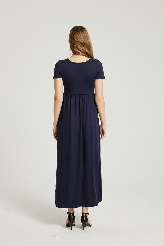 Women's Summer Casual Maxi Dress With Pocket – Annva USA | ClozArt
